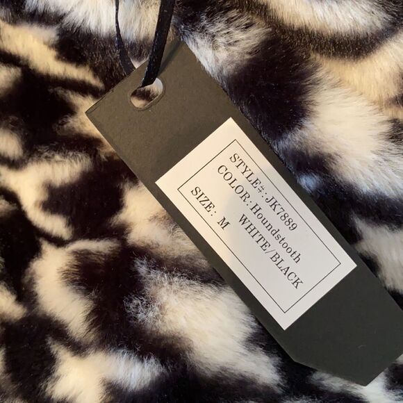 Ellie & Kate Black/White Houndstooth Jacket Sz M NWT - Picture 8 of 9